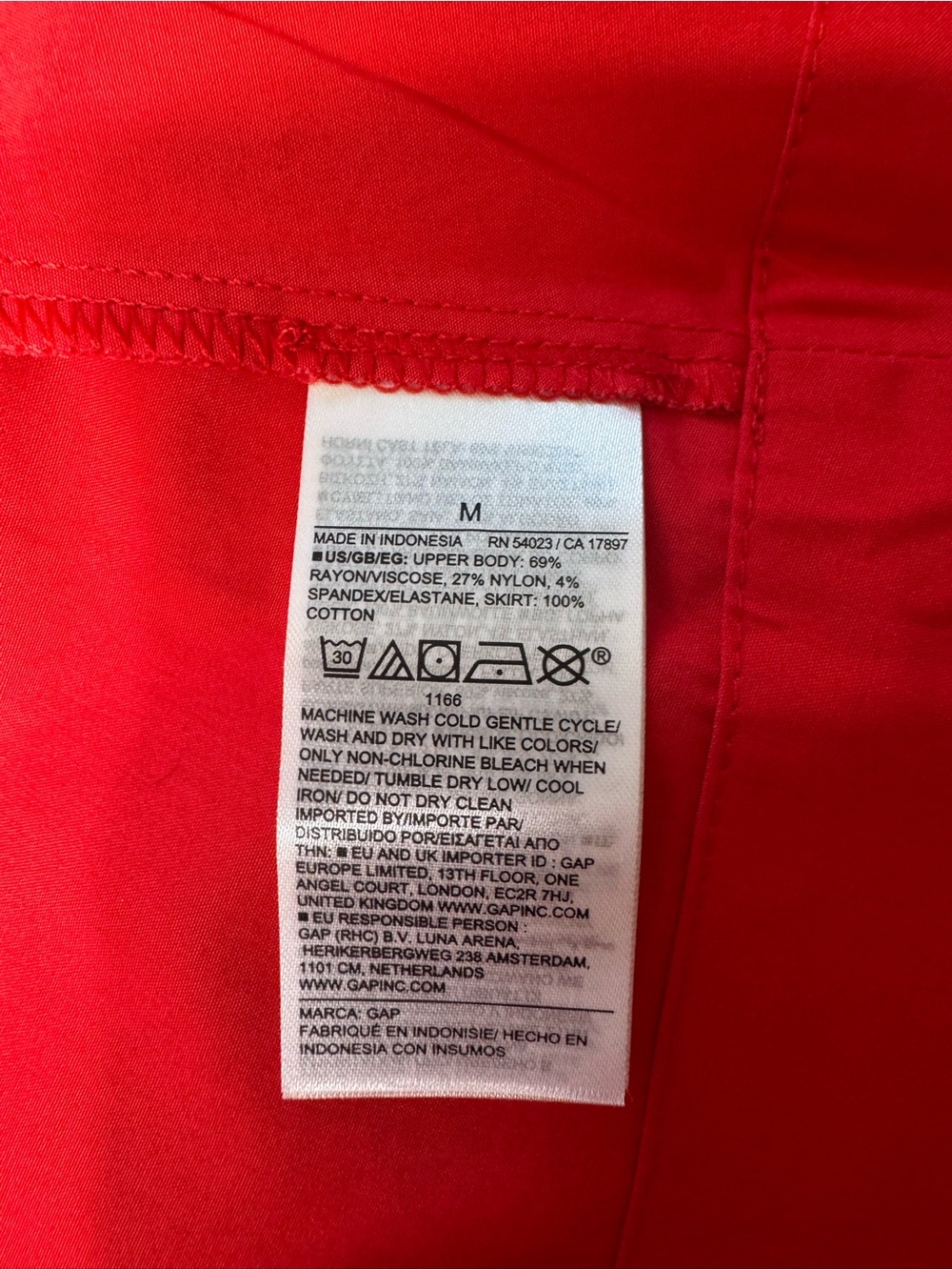 Gap Mixed Media Drop Waist Maxi Dress Red Medium Large XL NWT - Picture 14 of 16